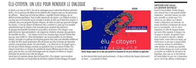 Lire la suite à propos de l’article elu-citoyen, un lieu pour renouer le dialogue.