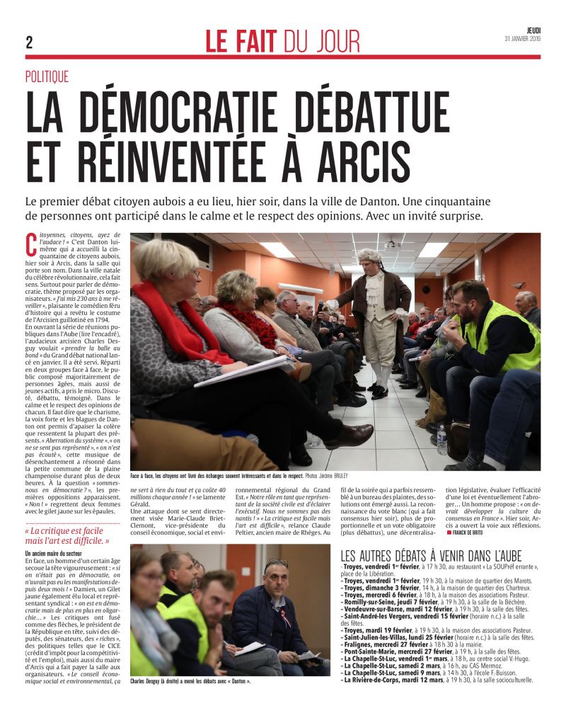 Lire la suite à propos de l’article La démocratie débattue et réinventé à Arcis