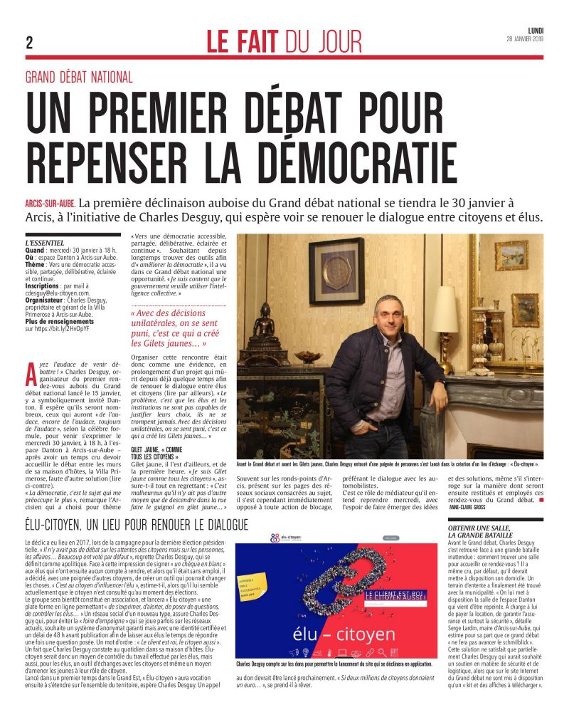 Lire la suite à propos de l’article Un premier débat pour repenser la démocratie